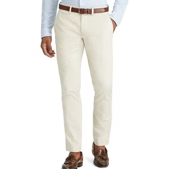 Polo Ralph Lauren NWT! Beige Flat Front Relaxed Fit Pant Size 34